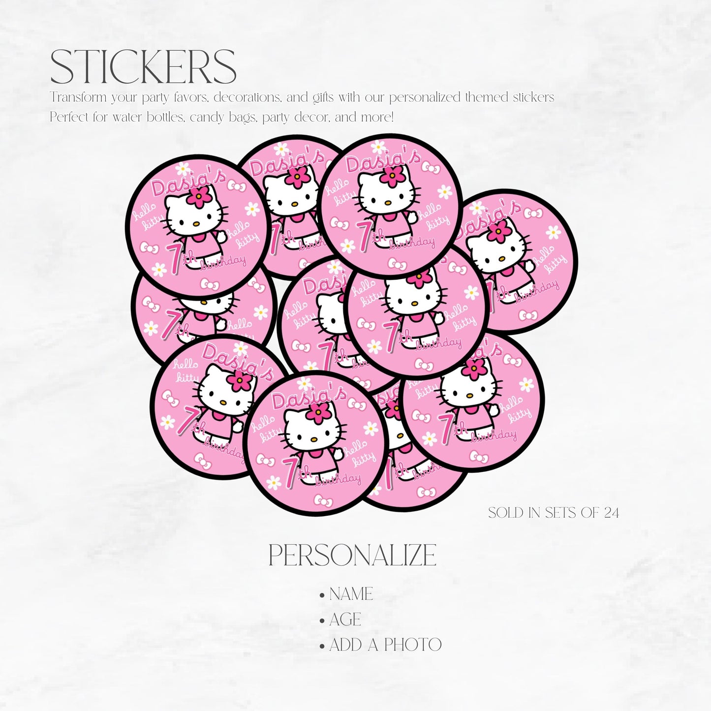 Kitty Personalized Stickers
