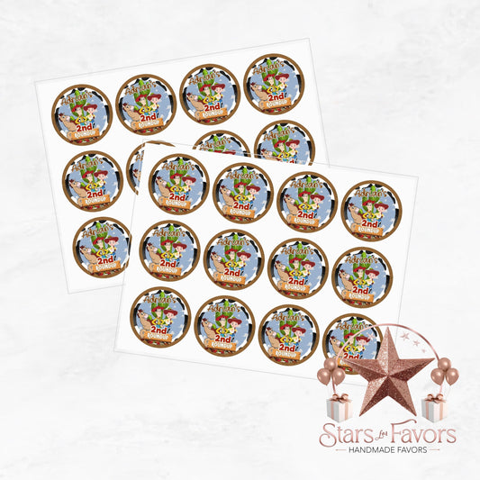 Toy Cowboy Roundup Stickers