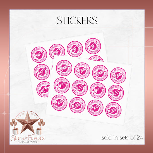 Come On Afro Barbie Stickers