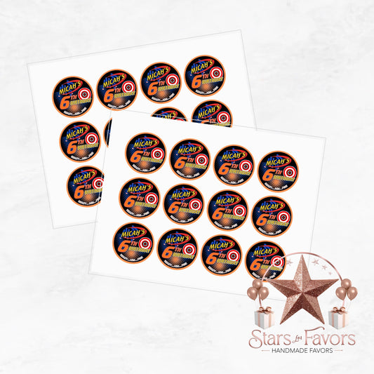 Nerf Ready Aim Fire Stickers