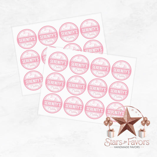 Toile Du Juoy Safari Pink Stickers