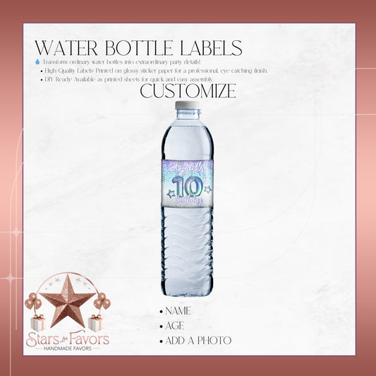 Ocean Foil Custom Water Bottle Labels
