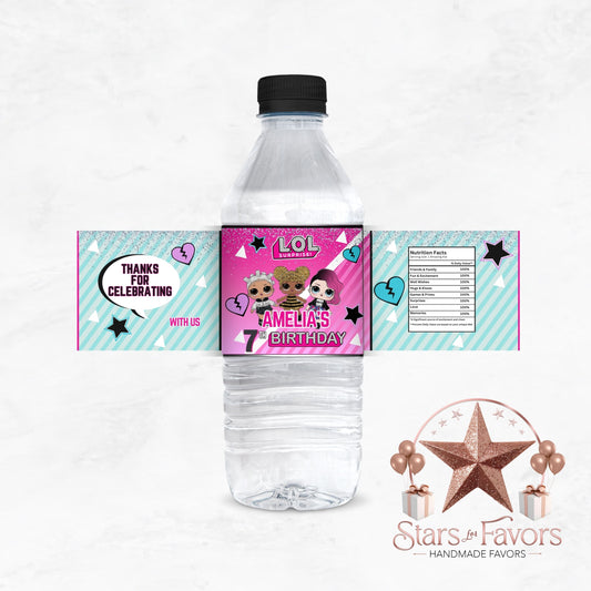 LOL Dolls Water Bottle Labels ONLY