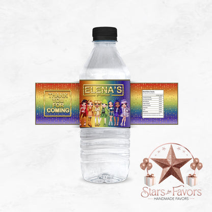 Rainbow High Dolls Water Bottle Labels