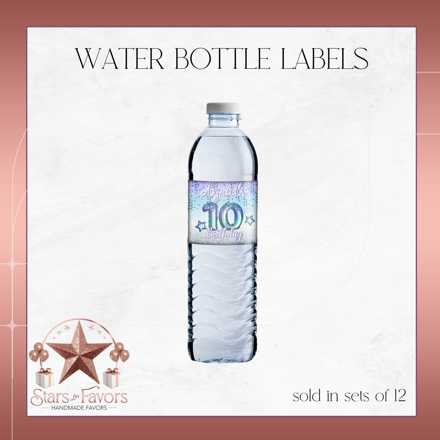 Ocean Foil Custom Water Bottle Labels