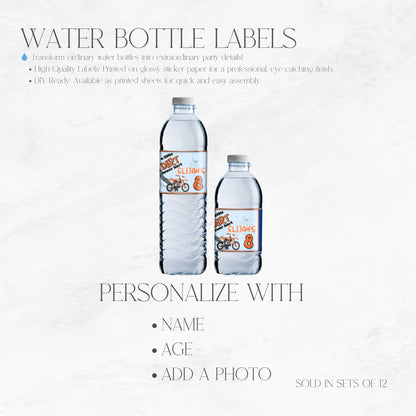 A Little Dirt Never Hurt Dirt Bike Water Bottle Labels Only