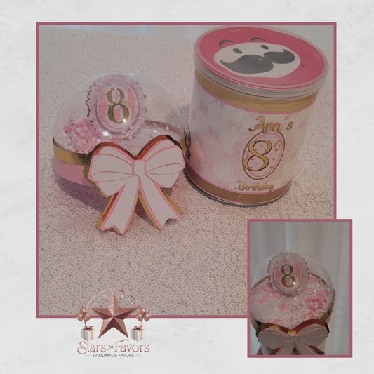 Pink Bows Pringles Shaker Tops
